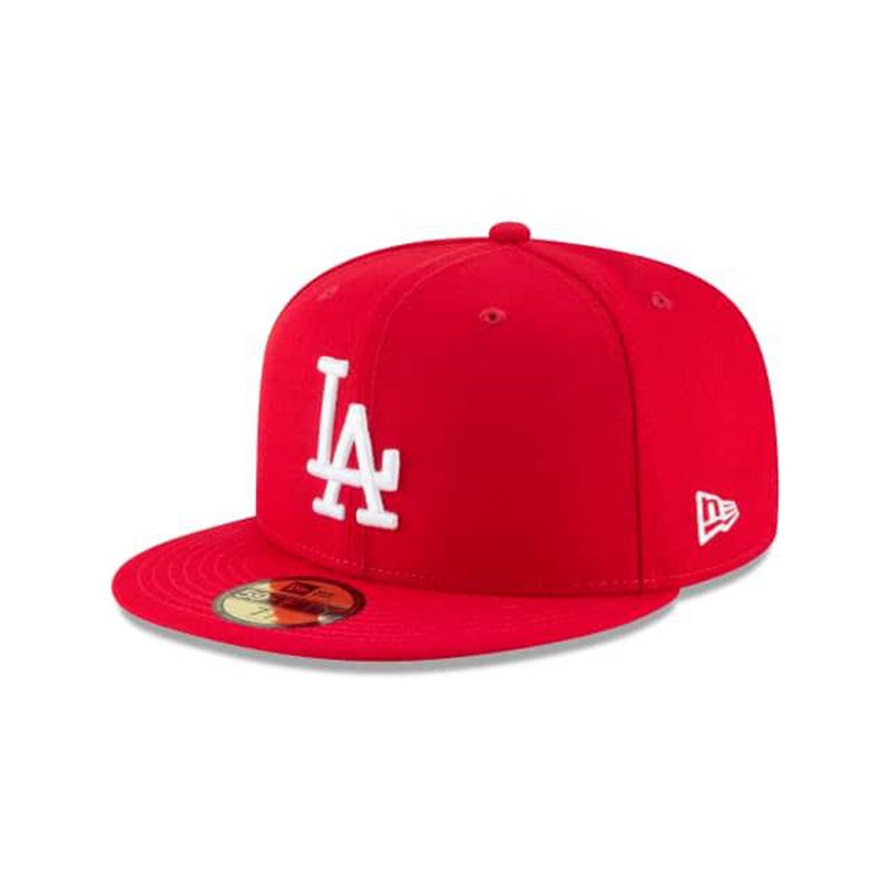 MLB Los Angeles Dodgers Basic 59Fifty Fitted (LVL3723) - Red New Era Caps